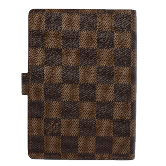 LOUIS VUITTON Damier Ebene Agenda PM Day Planner Cover R20029 LV Auth 58840 - Picture 2 of 16